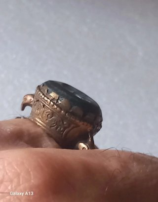 Anello sigillo tartaruga vintage