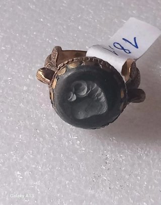 Anello sigillo tartaruga vintage
