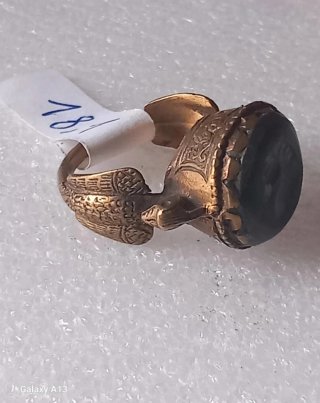 Anello sigillo tartaruga vintage