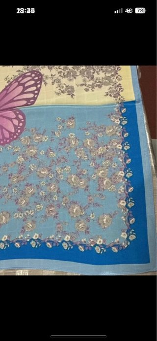 Foulard farfalla rosa e viola