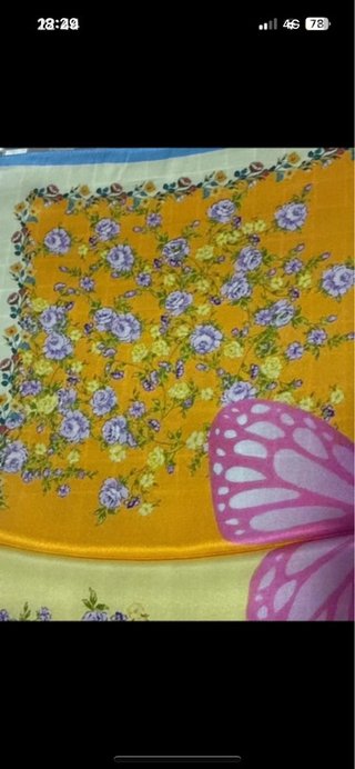 Foulard farfalla rosa e viola