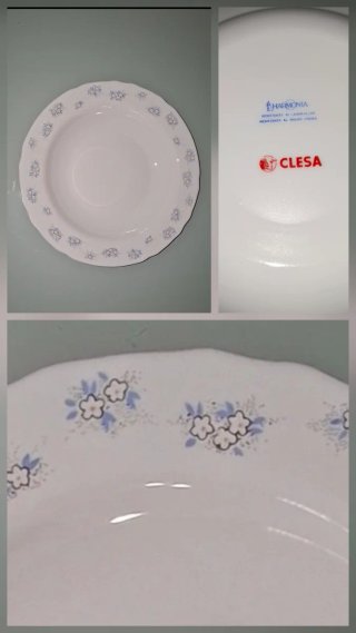 Bandeja redonda honda Harmonia flores Clesa
