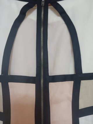Traje K. Darly Beige/Blanco Talla M