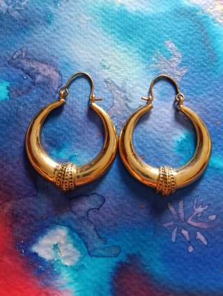 Pendientes étnicos latón plateado