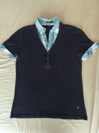 Polo Antony Morato Azul Marino Talla XL Italiana.