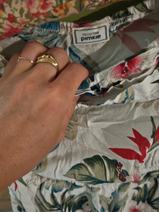 Vestido Pimkie floral blanco XS