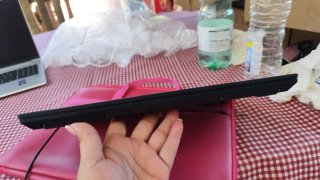 Portátil Lenovo azul oscuro y maletin Rosa O negro