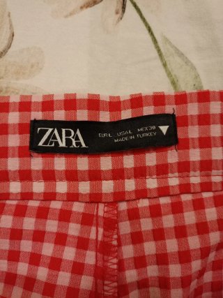 Pantalón flare cuadros Vichy rojo y blanco