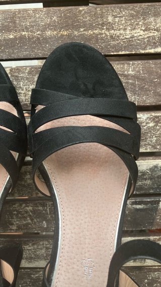 Sandalias de tacón negras