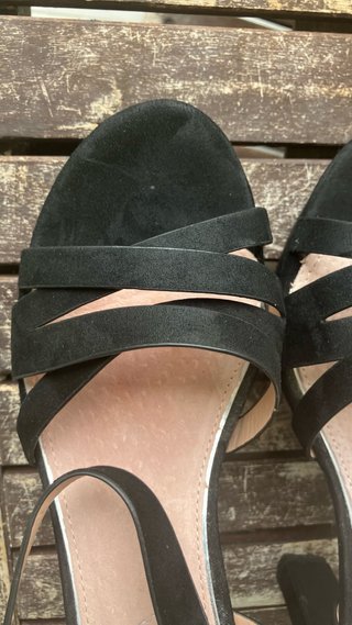 Sandalias de tacón negras
