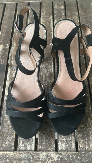 Sandalias de tacón negras