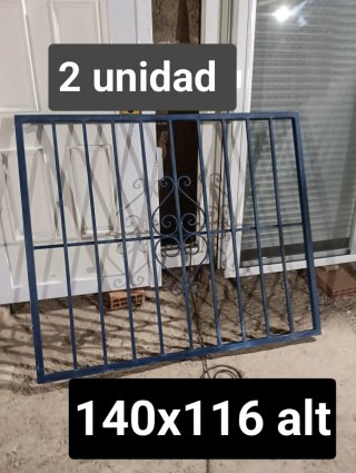 2 Rejas de Hierro Macizo 140x116