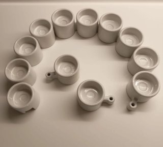 Portavelas cerámica blanca Ikea PS Värmeljushållar