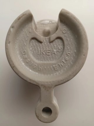 Portavelas cerámica blanca Ikea PS Värmeljushållar