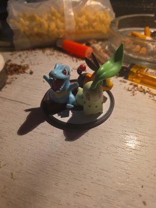 Figuras Pokémon Totodile y Chikorita