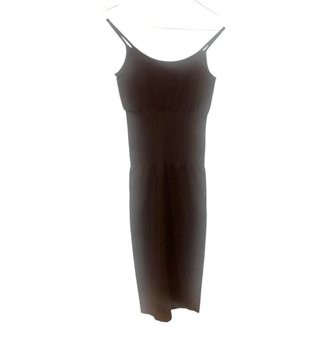 Talla S. Vestido marrón elástico de tirantes