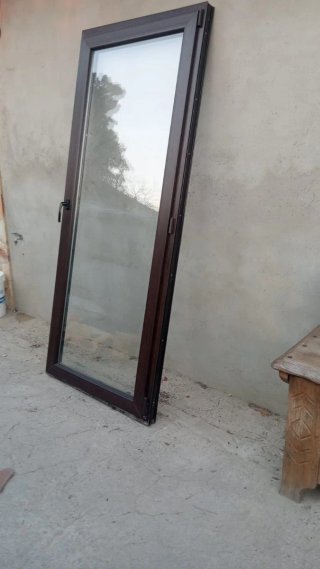 Puerta Balconera Marrón