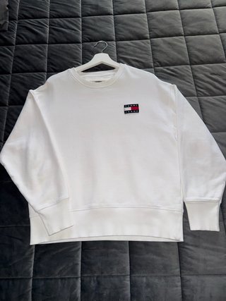 Felpa Tommy Jeans Bianca S Cotone