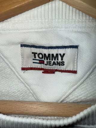 Felpa Tommy Jeans Bianca S Cotone