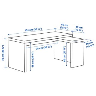Litera IKEA STORA + escritorio IKEA MALM.