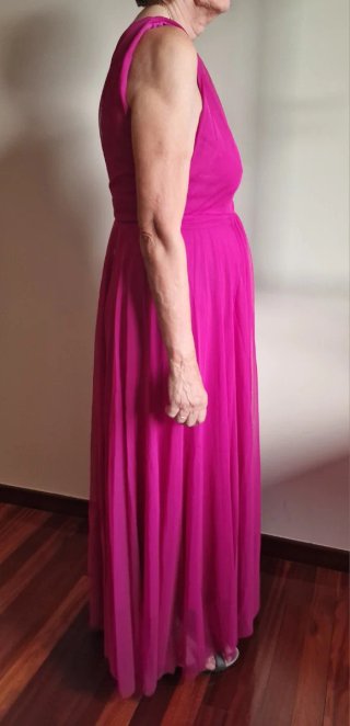 Vestido fiesta largo rosa