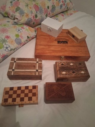 Lote 7 Cajas Madera Decorativas