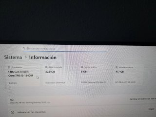 Ordenador gaming HP Victus + monitor 240hz