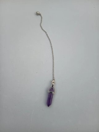 Péndulo Amatista Plata