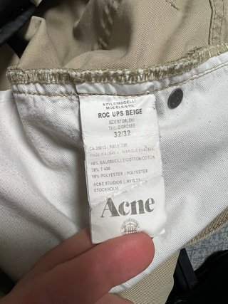 Acne Studios Pantaloni Beige Taglia M