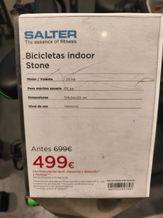 Bicicleta Spinning Salter (3-4 usos)
