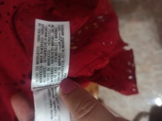 Camisa Zara roja bordada