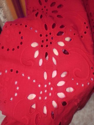 Camisa Zara roja bordada