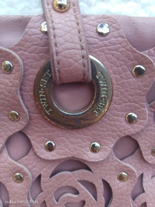 Borsa a spalla Twin Set traforata rosa