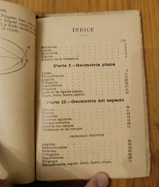 Geometría 1925. Paluzie. Libro escolar antiguo