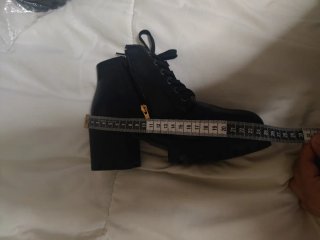 Botines negros mujer con cremallera y cordones