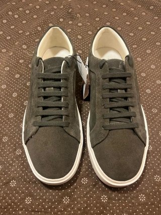 Zara - Zapatilla Piel - Verde Caqui - Talla 43