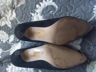 Zapatos salón negros tacón fino T.36