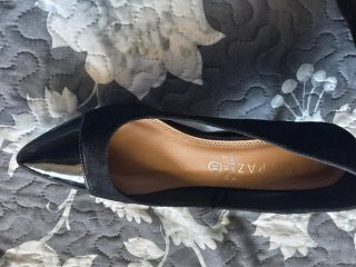 Zapatos salón negros tacón fino T.36