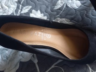Zapatos salón negros tacón fino T.36