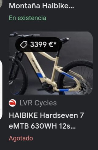 Bicicleta eléctrica Haibike Beige