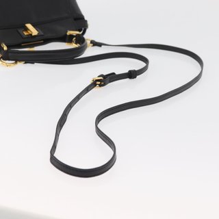 FENDI Monster Peek A Boo XS Hand Bag Leather 2way
