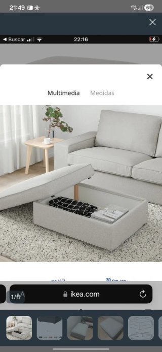 Reposapiés IKEA Kivik con almacenaje