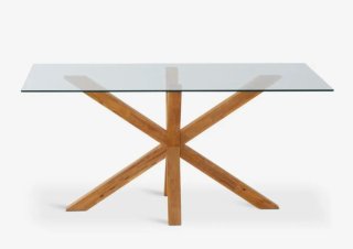 Mesa Comedor Cristal y Madera (Transporte incluido