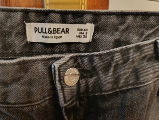 Vaquero Pull&Bear talle alto gris