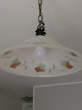 Lampadario a sospensione vetro e metallo