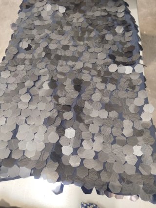 Falda Zara mini lentejuelas gris