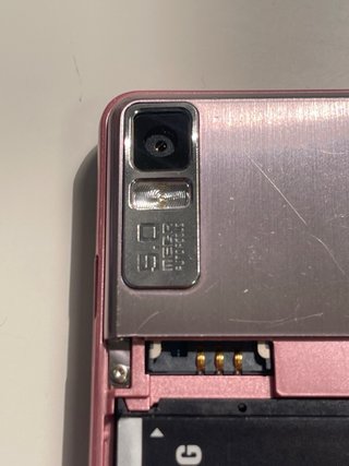 Móvil Samsung antiguo rosa y plata