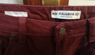Vaqueros Mom Pull&Bear Rojo Talla M