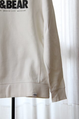 Sudadera Pull&Bear Blanca Estampada