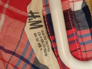 Camisa H&M cuadros sin mangas